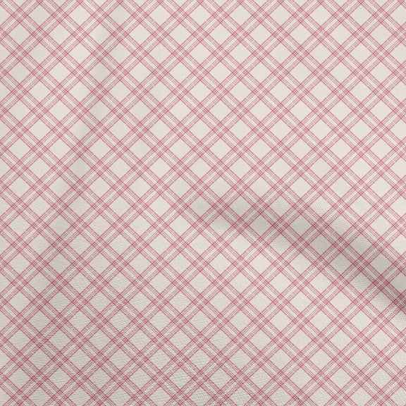 oneOone Viscose Chiffon Dark Peach Fabric Check Sewing Fabric By The Yard Printed Diy Clothing Sewing Supplies 42 Inch Wide-VB