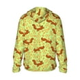 thumbnail image 3 of Daiia Floral Squirrel UPF 50+ Sun Protection Hoodie Jacket Lightweight Long Sleeve Sun Shirt for Women Men with Pocket Hiking Outdoor-Large, 3 of 9