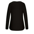 thumbnail image 5 of Tops for Women Trendy Viikei Womens Tops Long Sleeve Clearance under $5,Fashion Women's Solid T-shirt Long Sleeves Blouse V-Neck Casual Tops Black M, 5 of 6