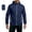 Dark Blue, variant on Unisex Reflective Zip-Up Hoodie with Storage Pouch - Lightweight Quick-Dry Windbreaker Jacket for Running, Cycling & Fishing, Breathable UV Sun Protection Sportswear Black L