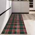 thumbnail image 4 of Green and Red Christmas Plaid Pattern Kitchen Rug Mat,Kitchen Runner Rugs Non Skid Washable,Decorative Kitchen Floor Mats for Kitchen,Sink,Laundry,17"X47", 4 of 5