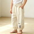 thumbnail image 2 of KyCheLot Cotton Sweatpants for Kids Full Length Elastic Waist Joggers with Pockets Trendy Cute Schoolwear, 2 of 9