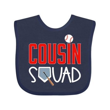 

Inktastic Cousin Squad Baseball and Bat Gift Baby Boy or Baby Girl Bib