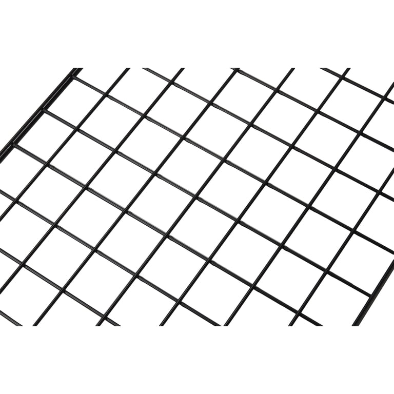 Only Hangers 2' X 6' Black Grid Wall Panel With T-Legs – Display Unit