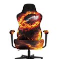 thumbnail image 2 of HELLHERO Fire Football Storm Gaming Chair Cover with Armrest Covers, Set of 4 Scratch Proof Machine Washable Computer Chair Slipcovers with Armchair Slipcovers for Bedroom Office, 2 of 10