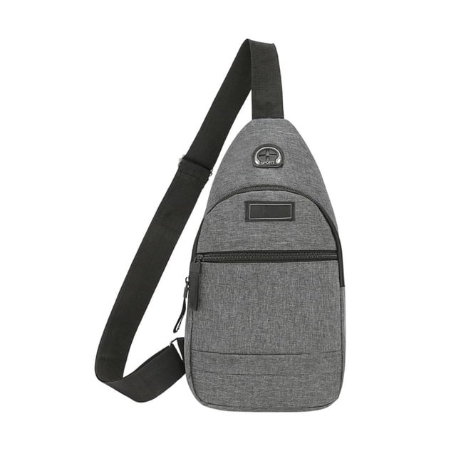 Grey Chest Bag For Men Multifunctional Lightweight Large Capacity Crossbody Bag Fashionable And Practical For Travel Work And Everyday Carry