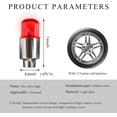 thumbnail image 2 of HELIAHOO 4 PCS LED Tire Valve Stem Cap Lights, Cool Light & Shock Sensor Night Flash Light for Tire Decor, Waterproof Motion Tire Spoke Light for Most Vehicle, Car Accessories (Red) AZ83-10665, 2 of 6
