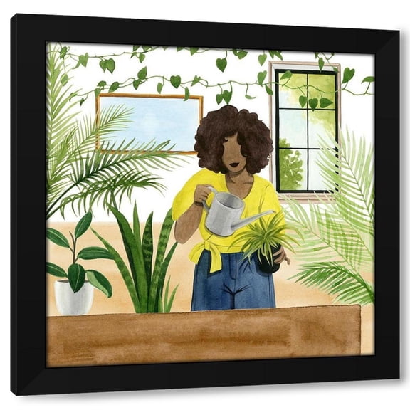 Grace Popp 12x12 Black Modern Wood Framed Wall Art Titled - Alone Time III