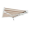 thumbnail image 2 of Awntech Full Cassette Left Motorized Patio Retractable Awning, Brown/Tan/Terracotta, 2 of 7