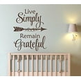 thumbnail image 4 of Live Simply, Remain Grateful Vinyl Inspiration Décor Wall Stickers, 28x23-Inch, Chocolate Brown, 4 of 6