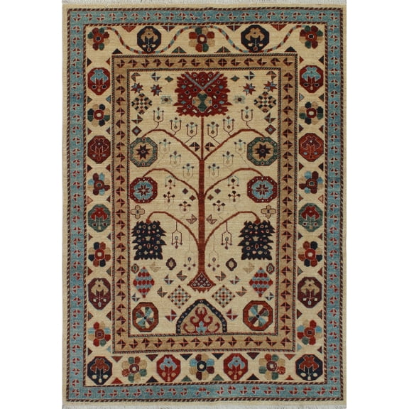 Aria Genny Ivory/Rust Rug, 5'0" x 7'2"