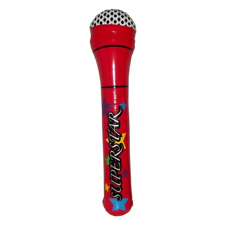 Inflatable Superstar Microphone Assorted -Colors may vary