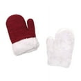 thumbnail image 2 of Toddler Kids Hats Gloves Set for Children Winter Knit Earflap Beanie Warm Mitten Fleece Cap for Girls Boys Christmas Gift, 2 of 4