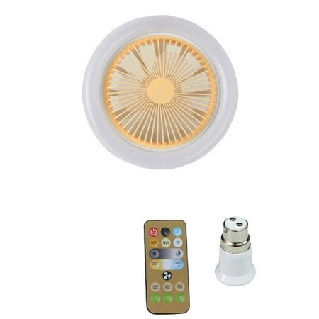 

30W E27 Ceiling Fan with B22 to E27 Light Lamp Bulb Socket Base Converter for Home Bedroom Kitchen LED Cooling Fan Lamp