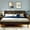 Mocha, variant on Acacia Alander Bed Frame with Headboard Bed Frame Queen Size Solid Wood Platform Bed, Scandinavian Signature High Headboard Wood Bed Compatible with All Mattress Types, 30 Mins Assembly, Walnut