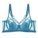 thumbnail image 1 of Sujetador de látex ultrafino con copa de cristal, transpirable, suave, con aros, de encaje, sexy, ropa interior, sujetador acolchado - Turquesa, 1 of 5