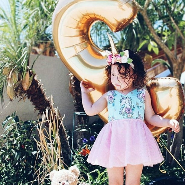 Lovely Toddler Baby Girl Unicorn Tulle Dress Skirt Romper Jumpsuit Outfit Summer Walmart