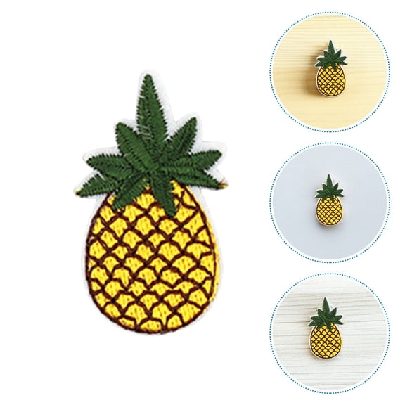 Soimiss 20Pack Embroidered Iron On Patches Pineapple Patch Multi for Jackets Hats Decorate Clothing
