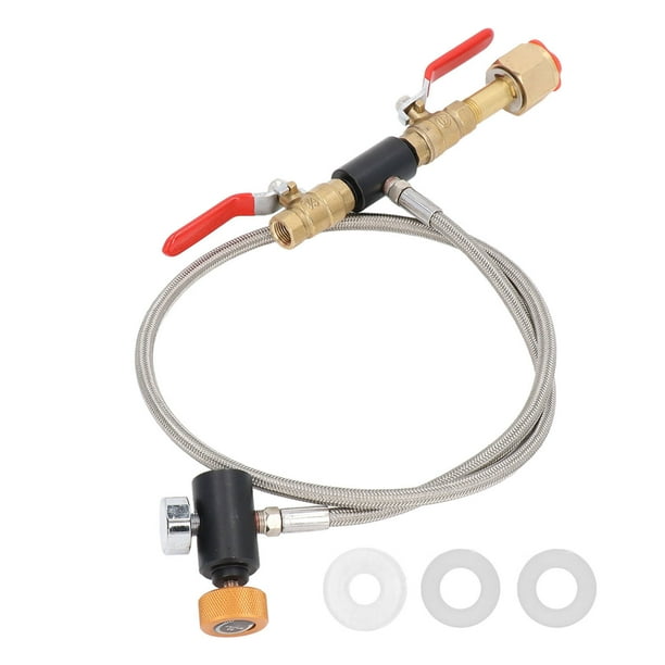 Adaptador de recarga con manómetro NikouMX CGA320 G1/2 cilindro de recarga doble válvula