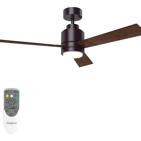 

Ceiling Fans With Lights And Remote Dimmable 48 Inch Modern Ceiling Fan With 3 Blades & 6 Speeds Dc Silent Motor & Timer For Living Room Dining Room Bedroom(Matte Orb)