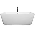 thumbnail image 2 of Emily 69 Inch Freestanding Bathtub in White with Shiny White Trim and Floor Mounted Faucet in Matte Black, 2 of 4