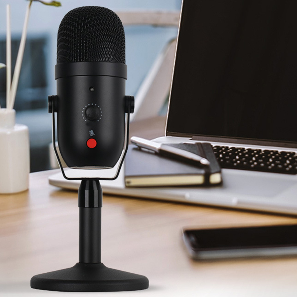 Zeiwohndc Condenser Microphone with Heart-Shaped Voice Picking Up and One Click Mute
