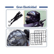 thumbnail image 4 of Redes Malla Moto Sujetar Casco Portabulto Cuerda Gancho 5pzs Lab.G Negro, 4 of 5