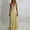 Yellow (25315), variant on 2026 New Women's Avocado Green Lace Halter Corset Pleated Maxi Dress Elegant Formal Evening Gown
