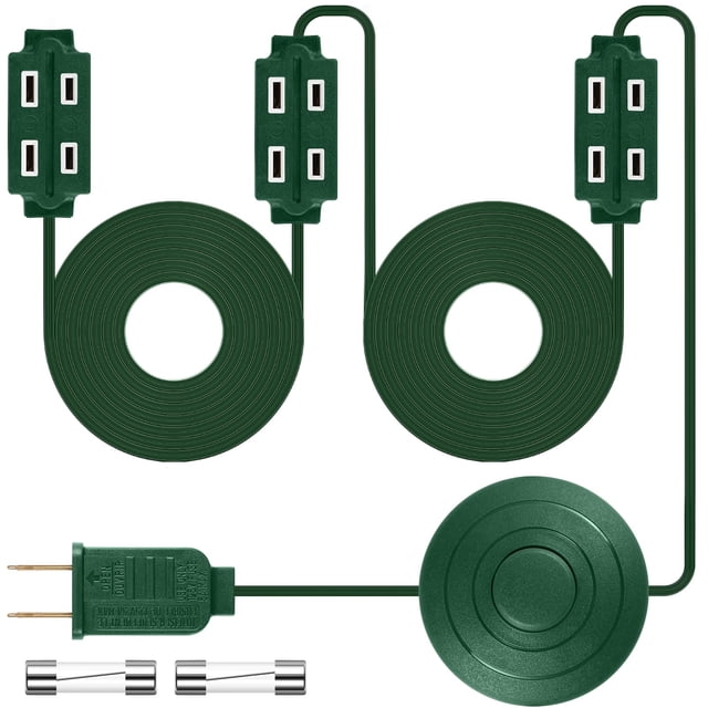 Cable de extensión Makevivi de 15 pies con 9 enchufes e interruptor de pie