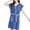 Dark Blue, variant on ameIAEA Womens Shower Robes Short Sleeve V Neck Bathrobes Winter Spa Robes with Pockets
