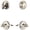 Silver, variant on Grandeur 802452 Georgetown Solid Brass Right Handed Single Cylinder Keyed Entry Leverset