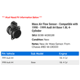 thumbnail image 2 of Mass Air Flow Sensor - Compatible with 1998 - 1999 Audi A4 Base 1.8L 4-Cylinder, 2 of 2