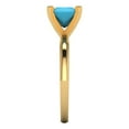thumbnail image 3 of 1.5 ct Princess Cut Simulated Turquoise Solitaire Engagement Ring for Women in 18K Yellow Gold, 3 of 5