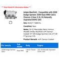 thumbnail image 2 of Intake Manifold - Compatible with 2008 Dodge Sprinter 3500 Base RWD Cab & Chassis 2-Door 3.5L V6 Naturally Aspirated DOHC GAS, 2 of 2