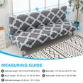 thumbnail image 6 of SHANNA Armless Futon Slipcover Stretch Full Folding Sofa Bed Cover Couch Lounge Covers, Gray Geometric, 6 of 8