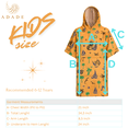 thumbnail image 4 of Adade Kids Surf Poncho - Hooded Towel Robe for Boys & Girls, Quick Dry, Turkish Cotton, Beach & Pool, Ages 3+ | 3+ Age - Yellow, 4 of 4