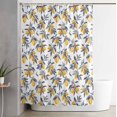 thumbnail image 2 of Shower Curtain, Summer Lemon Retro Leaves Seamless Waterproof Shower Curtain Set with Hooks for Bathroom Showers,Stalls and Bathtubs,60x72In Farm Fruit Harvest, 2 of 9