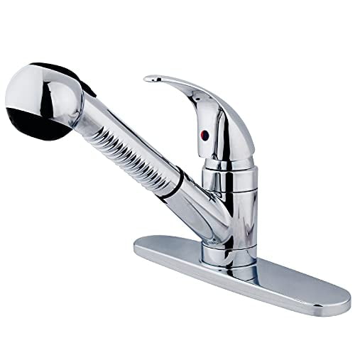 Kingston Brass GKB6701LLSP Legacy Pull-Out Sprayer Kitchen Faucet, 8 inch in Spout Reach, Polished Chrome