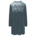 thumbnail image 5 of DHFJKG Women Dresses Casual Lace Embroidery Ruffle Crewneck Long Sleeve Flowy A-Line Mini Dress Elegant Soft Tunic Trendy Dresses, 5 of 5