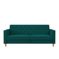 thumbnail image 4 of Futon avec rangement Liberty de CosmoLiving, velours vert, 4 of 9