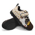 thumbnail image 4 of CHAQLIN Cow Sunflower Print Shoes for Girls School Cute Sneakers Breathable Lightweight Anti-Slip Boys Hiking Athletic Shoes Mesh Running Shoe with Single Buckle, 4 of 7