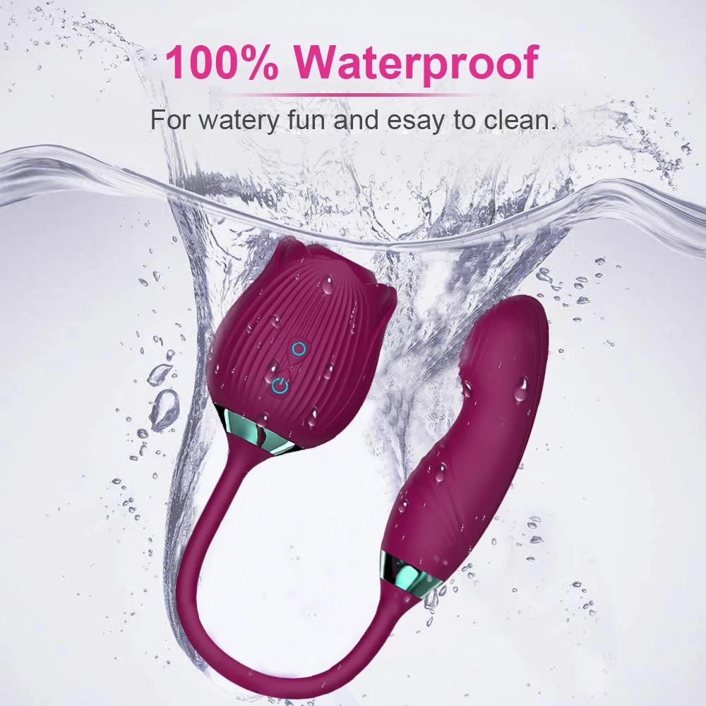Rose Sucking Vibrator for Women, G-Spot Vibrator Clitoris Vibrator with Mimic Finger Wiggling Personal Massager