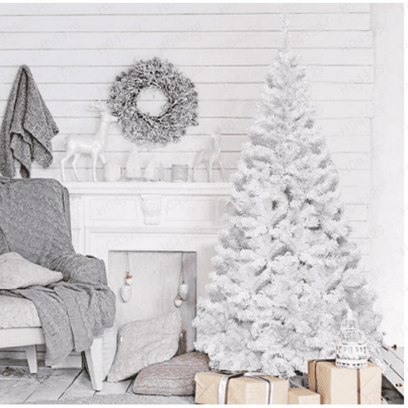 1.5ft White Artificial Christmas Tree, Classic Spruce Tree with Sturdy Metal Stand for Home, Office, Party Festival Holiday Decoration