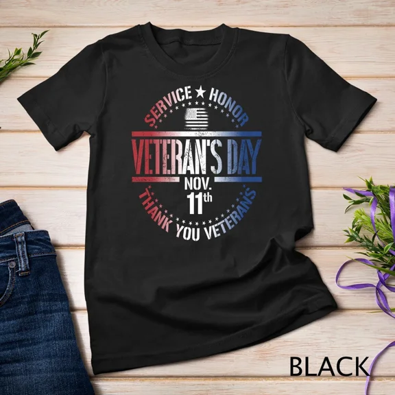 Veterans Day November 11 Military Thank You Unisex T-Shirt up to 5XL