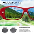 thumbnail image 2 of Xagger Oversized Wrap Around Sport Polarized Sunglasses for Men Driving Fishing Golf TR90 Frame Sun Glasses, 2 of 6