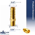thumbnail image 2 of MAACFLOW Latón 1/8"" Macho NPT a 3/8"" Manguera ID Barb Manguera Adaptador Conector (Paquete de 4), 2 of 5