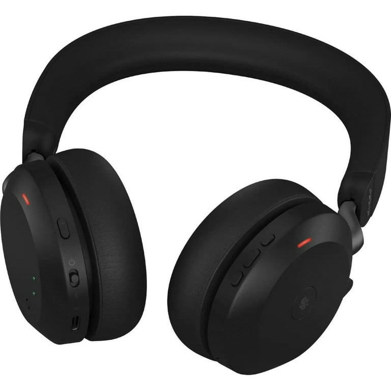 Jabra Evolve2 75 PC Wireless Headset with 8-Microphone Technology - Dual  Foam Stereo Headphones with Adjustable Advanced Active Noise Cancelling