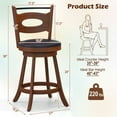 thumbnail image 7 of Resenkos 2 Pieces Swivel Bar Stools with Curved Backrest and Seat Cushions-24 inches, Bar Height Stools, Bar Stools for Kitchen Island for Kitchen, Dining Room, 7 of 7