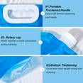 thumbnail image 5 of 1 Set 4Pcs 2 Styles Plastic Outdoor Water Bag Portable Folding Drinking Water Storage Bag for Camping Dodger Blue 305~380x320~410x50mm Inner Diameter: 33mm 2pcs/style, 5 of 6