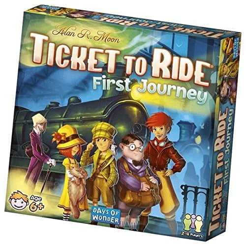Ticket to Ride: First Journey - Introductory Strategy Board Game (English Version) by Days of Wonder, Ages 6+